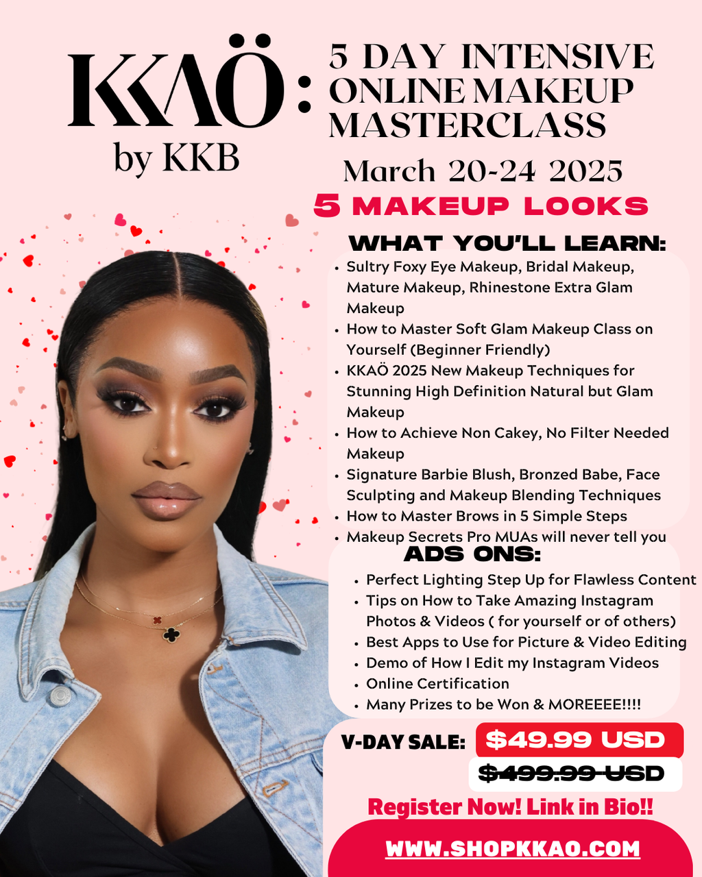 KKAÖ by KKB 2025 Online 5 Day Intensive Makeup Masterclass [VDAY SPECIAL]